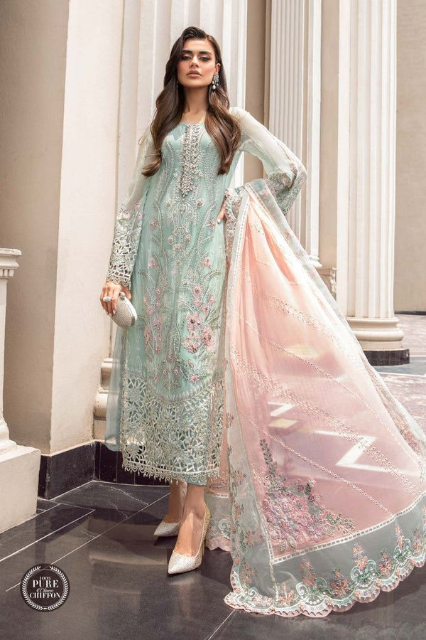 MARIA B Chiffon Embroidery 3Piece D-001